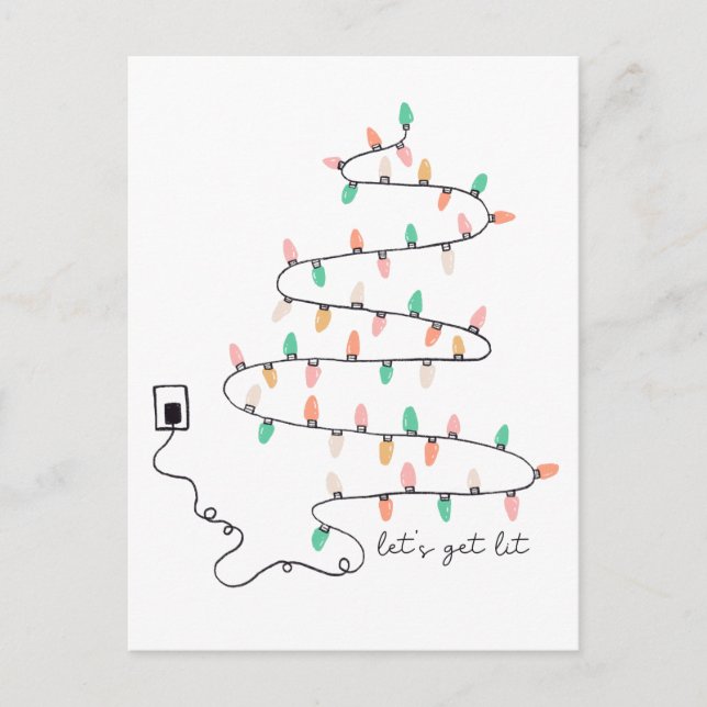 Lasse Weihnachts-Zitat Postkarte (Vorderseite)