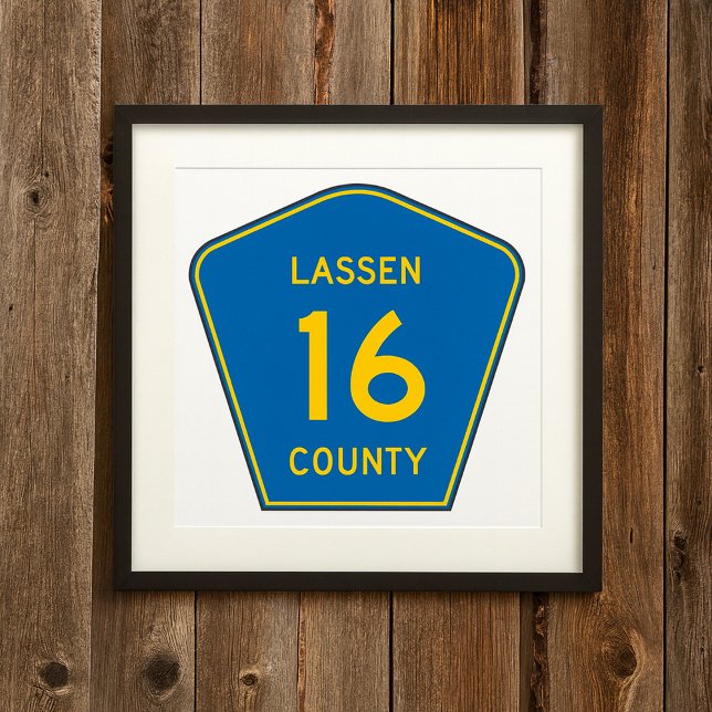 Lassen County Straßenschild Poster (Von Creator hochgeladen)