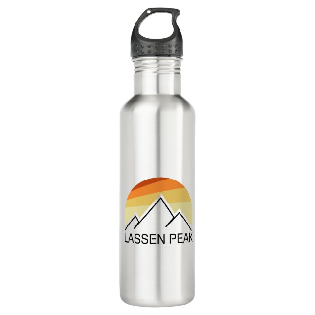 Lassen Peak California Retro Edelstahlflasche (Vorderseite)