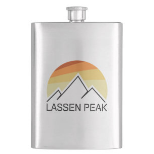 Lassen Peak California Retro Flachmann