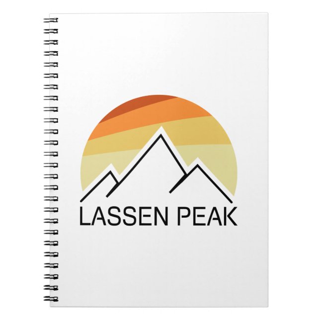 Lassen Peak California Retro Notizblock (Vorderseite)