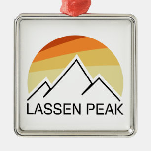 Lassen Peak California Retro Ornament Aus Metall