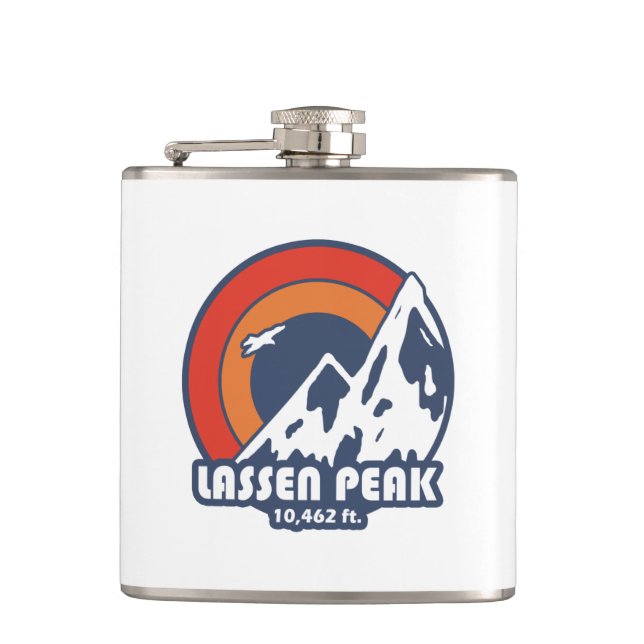 Lassen Peak California Sun Eagle Flachmann (Vorderseite)