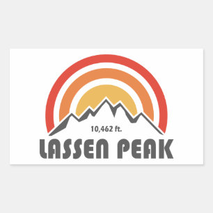 Lassen Peak Rechteckiger Aufkleber