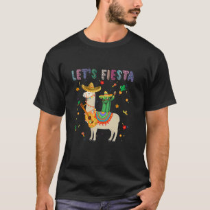 Lassen s Fiesta Sombrero Llamas Cactus Mexican Cin T-Shirt