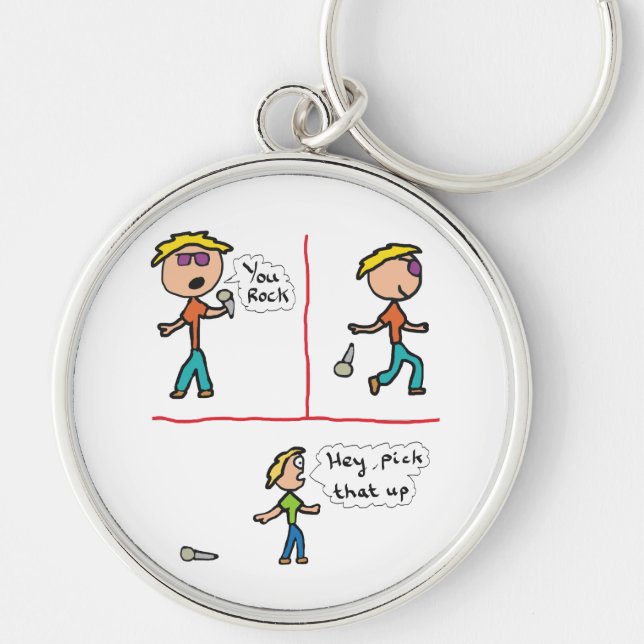 Lassen Sie das Bild fallen Schlüsselanhänger (Vorne)