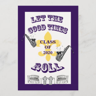 Lassen Sie das gute lila Einladung