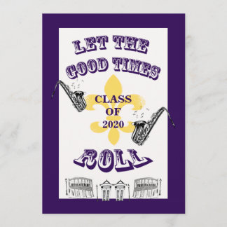 Lassen Sie das gute lila Einladung