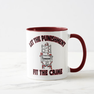 Lassen Sie die Bestrafungstanne die Verbrechen Tasse