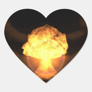 Lassen Sie die Bombe fallen Herz-Aufkleber