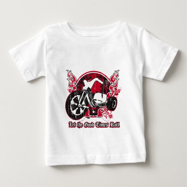 Lassen Sie die gute Zeit-Rolle Baby T-shirt (Vorderseite)