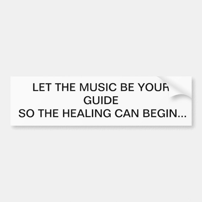 Lassen Sie die Musik Ihr Führer-Autoaufkleber sein Autoaufkleber (Vorne)