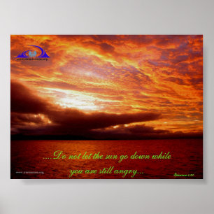 Lassen Sie die Sonne nicht unten gehen Poster
