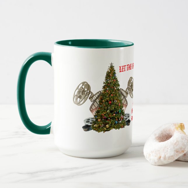 Lassen Sie die Weihnachtsspulen-Rolle Tasse (Mit Donut)