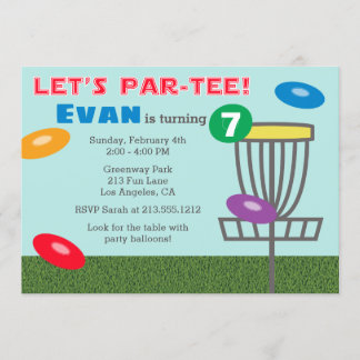 LASSEN Sie Disc-Golf-Geburtstags-Party Einladung