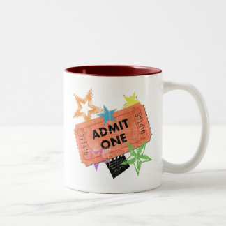 LASSEN SIE EINE FILM-KARTE ZU ZWEIFARBIGE TASSE