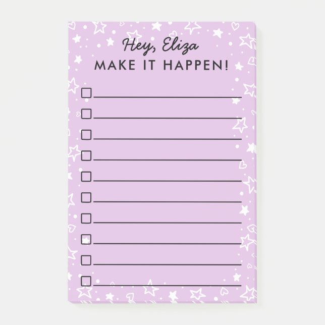 Lassen Sie es geschehen die Stern-u. Post-it Klebezettel (Vorderseite)