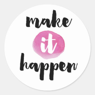 Lassen Sie es geschehen Zitat Runder Aufkleber