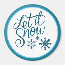 Lassen Sie es Imitate blauer Glitzer Magnet