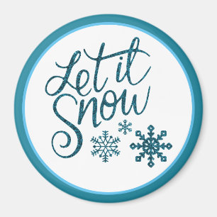 Lassen Sie es Imitate blauer Glitzer Magnet