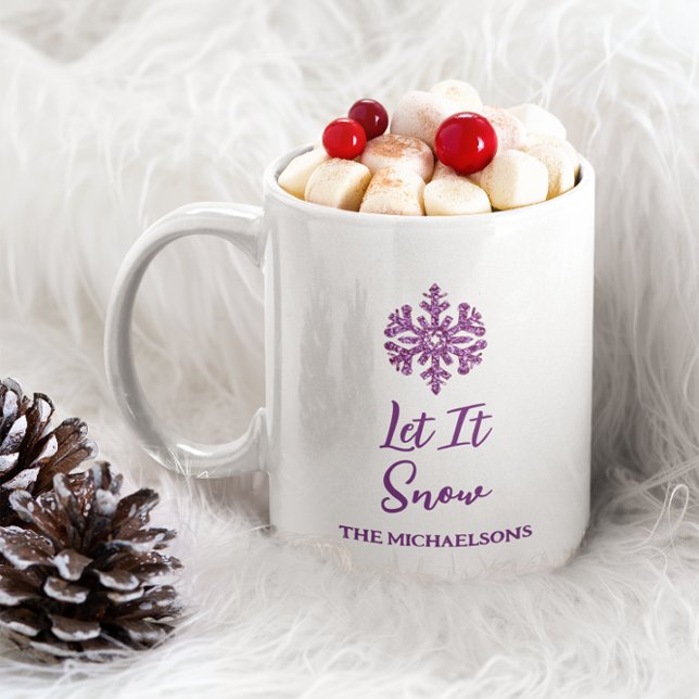 Lassen Sie es Lila schneeflattern Kaffeetasse (Von Creator hochgeladen)