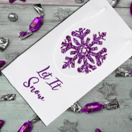 Lassen Sie es Lila schneeflattern Kleine Geschenktüte