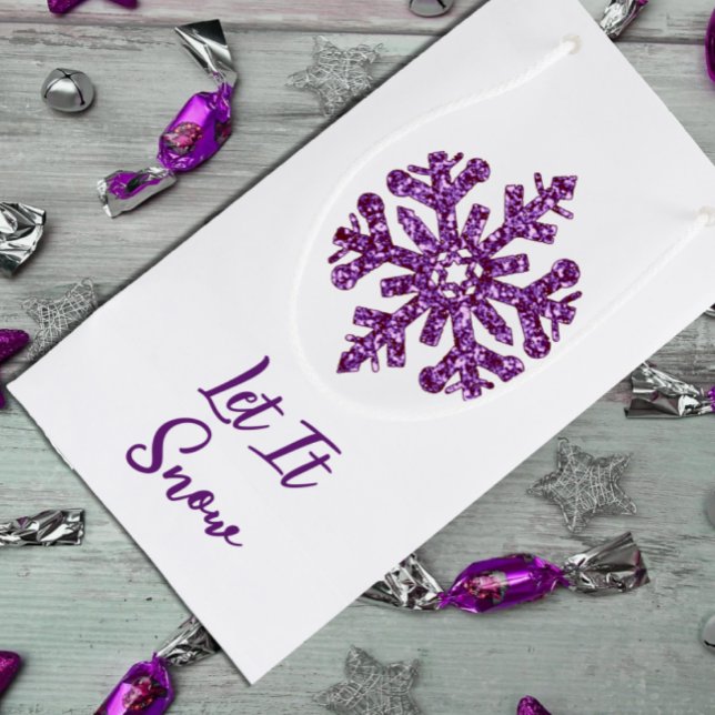 Lassen Sie es Lila schneeflattern Kleine Geschenktüte (Von Creator hochgeladen)