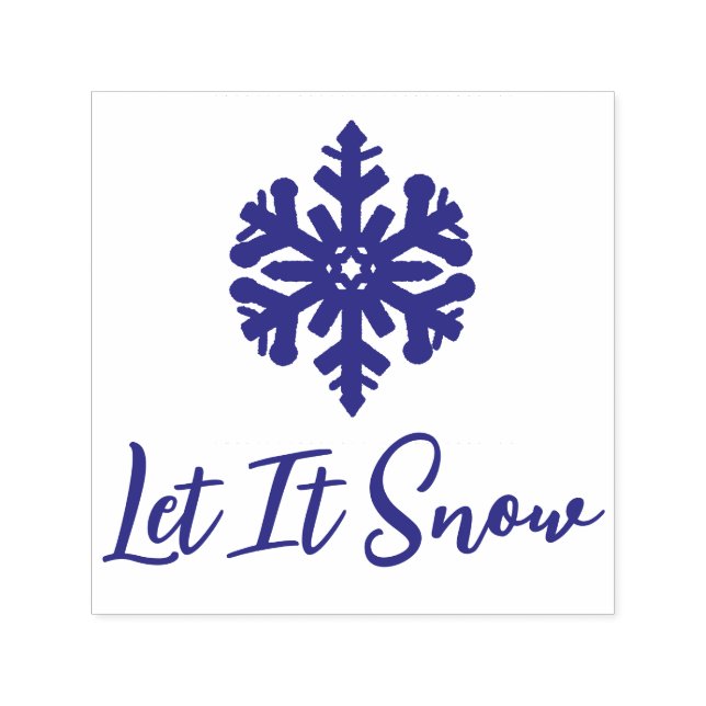 Lassen Sie es Lila schneeflattern Permastempel (Design)