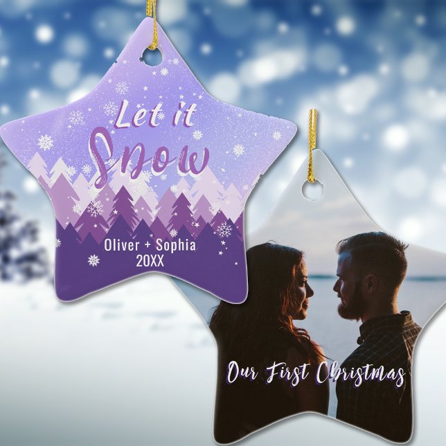 Lassen Sie es Lila werden unsere ersten Weihnachte Keramik Ornament (Von Creator hochgeladen)