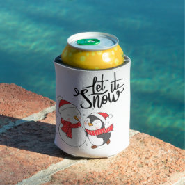 Lassen Sie es mit einem Snowman & Pinguin auf eine Dosenkühler