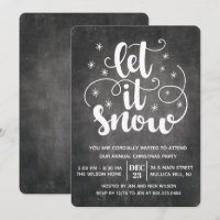 Lassen Sie es moderne Typografie Winter-Einladung 