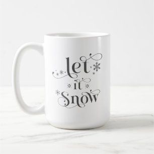 Lassen Sie es Schnee Coffee Retro Typografie Tasse
