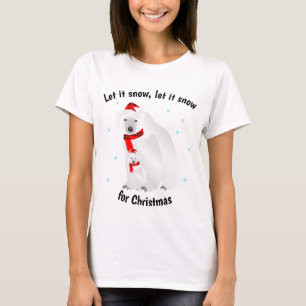 Lassen Sie es Schnee für Weihnachten Polar Bär Kar T-Shirt