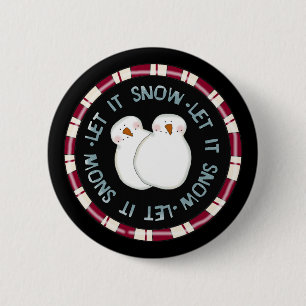 Lassen Sie es Schnee Holiday Tshirts und Geschenke Button