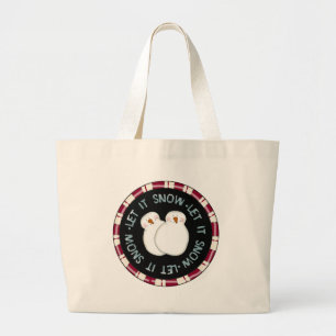 Lassen Sie es Schnee Holiday Tshirts und Geschenke Jumbo Stoffbeutel