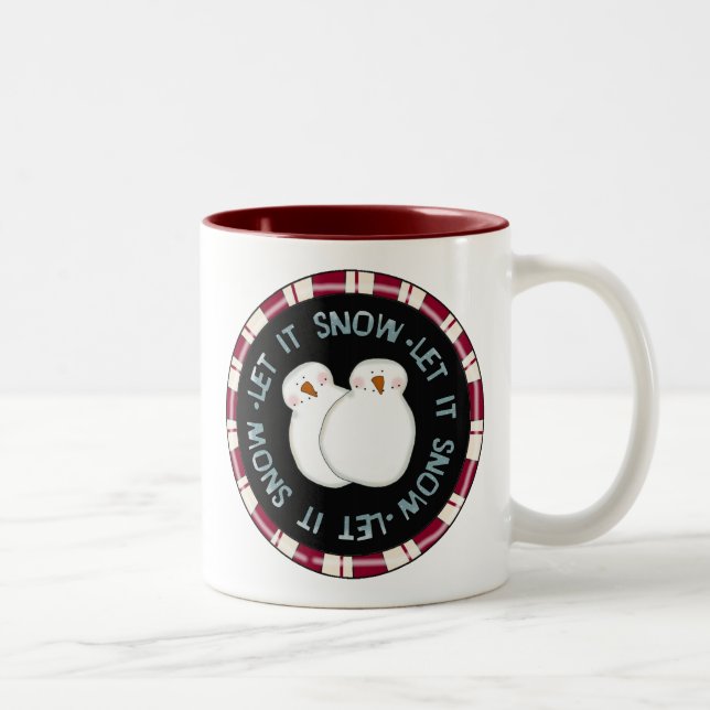 Lassen Sie es Schnee Holiday Tshirts und Geschenke Zweifarbige Tasse (Rechts)