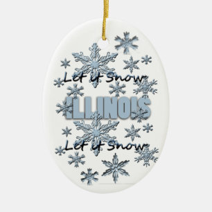 Lassen Sie es Schnee Illinois Weihnachtsschmuck
