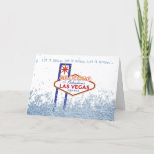 Lassen Sie es Schnee Las Vegas Weihnachtskarte Dankeskarte