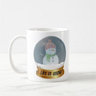 LASSEN SIE ES SCHNEE lustige Schneemann in der Wel Kaffeetasse