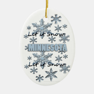 Lassen Sie es Schnee Minnesota Weihnachtsschmuck