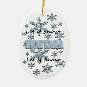 Lassen Sie es Schnee Montana Weihnachtsschmuck