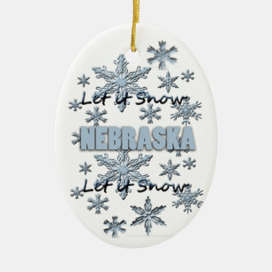 Lassen Sie es Schnee Nebraska Weihnachtsschmuck