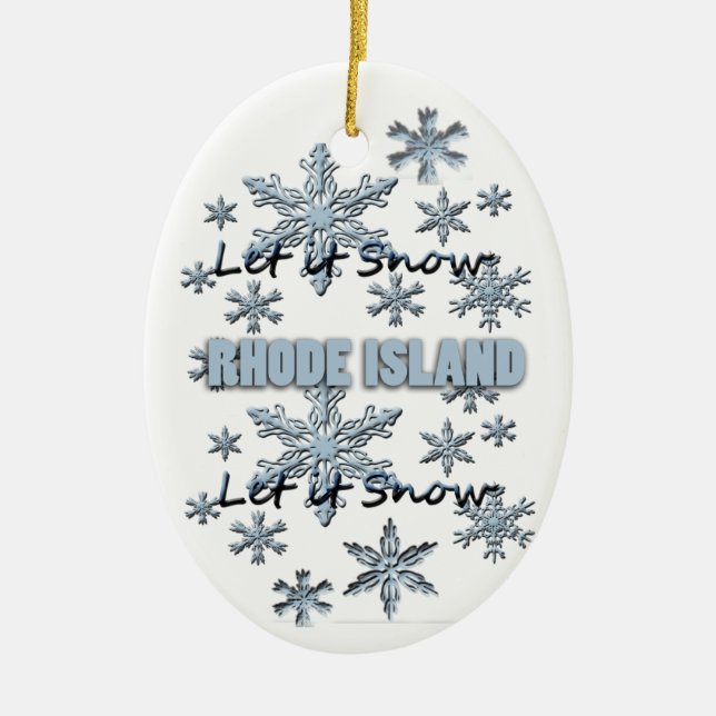 Lassen Sie es Schnee Rhode Insel Weihnachtsschmuck (Vorne)