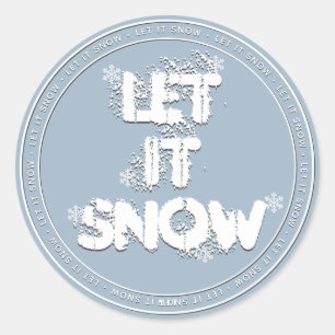 Lassen Sie es Schnee Sticker Wintry Blue