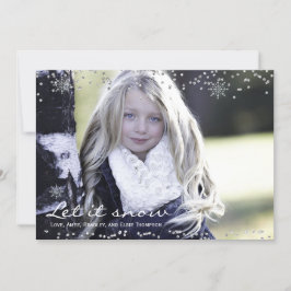 Lassen Sie es Schnee Weihnachten Custom Foto Card