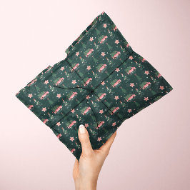 Lassen Sie es Schnee Weihnachtsbaum Grün Vintag Re Seidenpapier