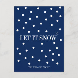 Lassen Sie es Schnee Weihnachtsfeiertag Postkarte