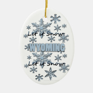 Lassen Sie es Schnee Wyoming Weihnachtsschmuck