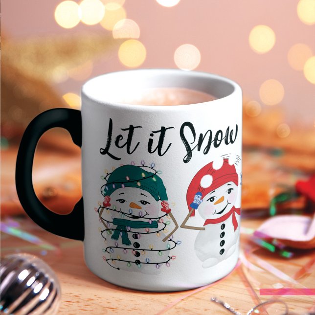 Lassen Sie es schneefeste Schneemänner Wasserfarbe Tasse (Von Creator hochgeladen)