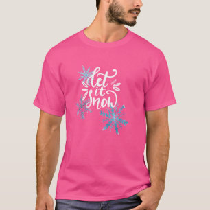 Lassen Sie es Schneeflocken Design Winter Wonderla T-Shirt